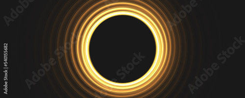 golden color glowing circle hole background