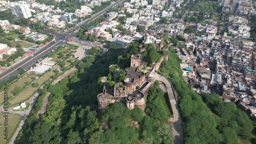 Drone shot of Moti Doongri Fort Jaipur Rajasthan photo