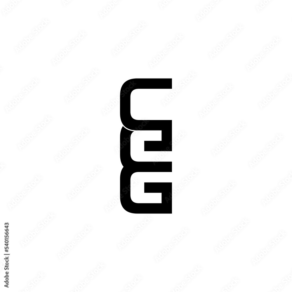 ceg lettering initial monogram logo design - obrazy, fototapety, plakaty 