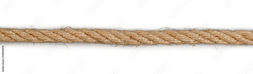 Close up of a rope on white background with clipping path