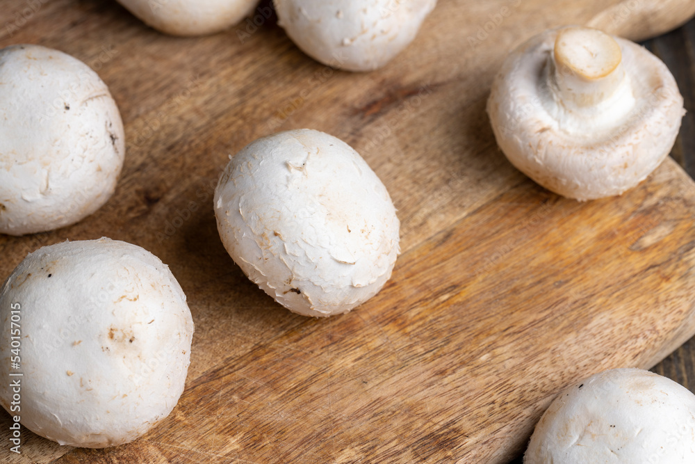 ripe whole mushrooms for cooking