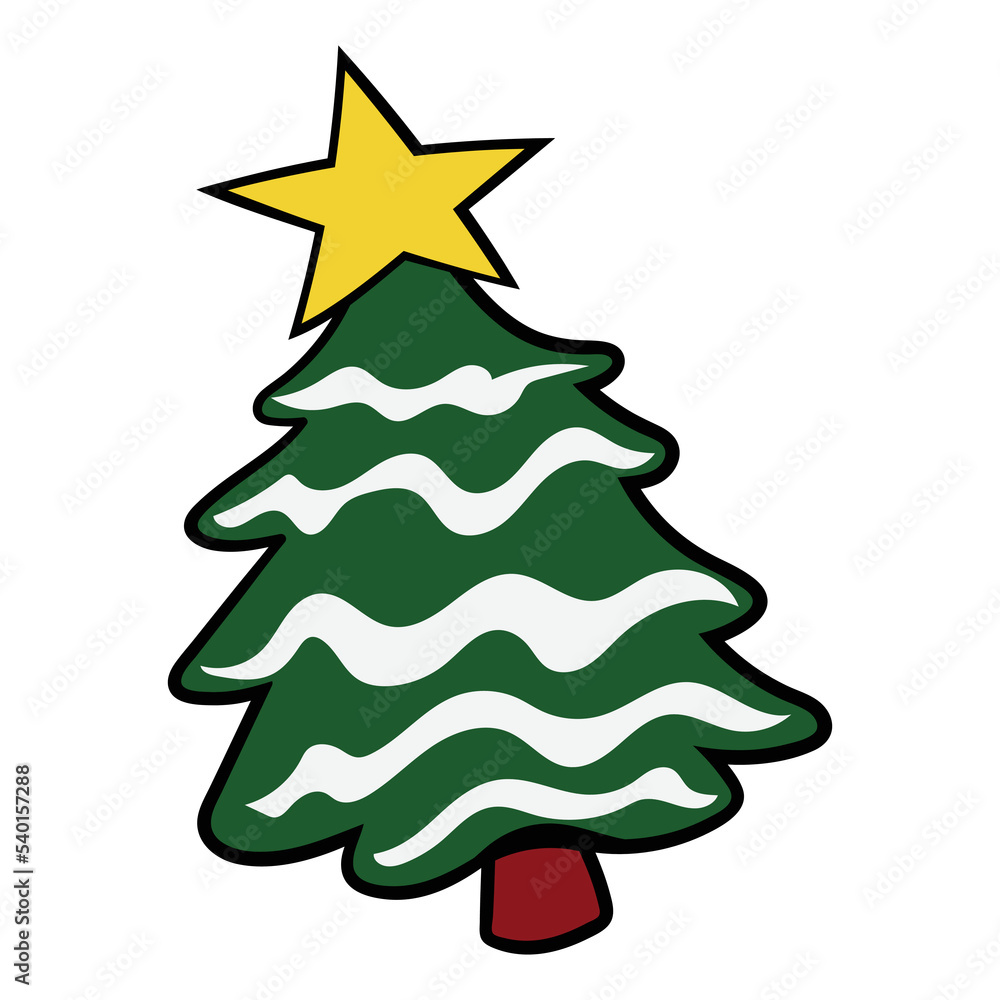 Decorated christmas trees Illustration Decorated christmas trees Illustration