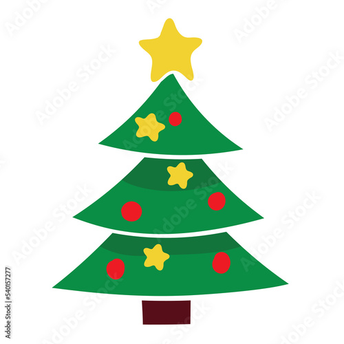 Decorated christmas trees Illustration
