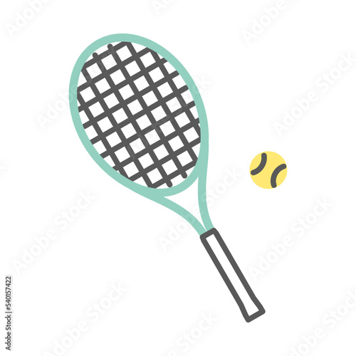 simple line illustration of tennis