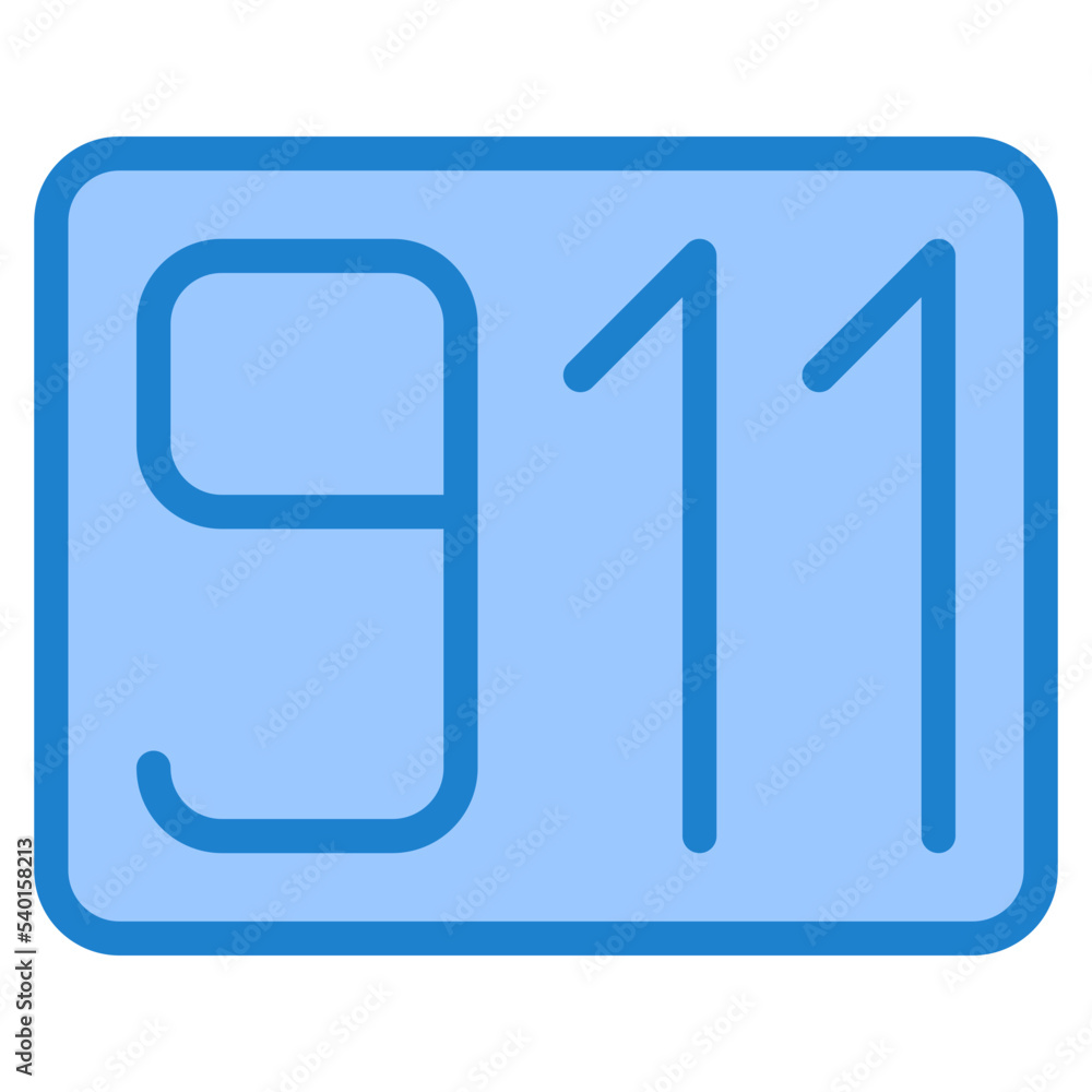 Emergency call blue style icon Emergency call blue style icon