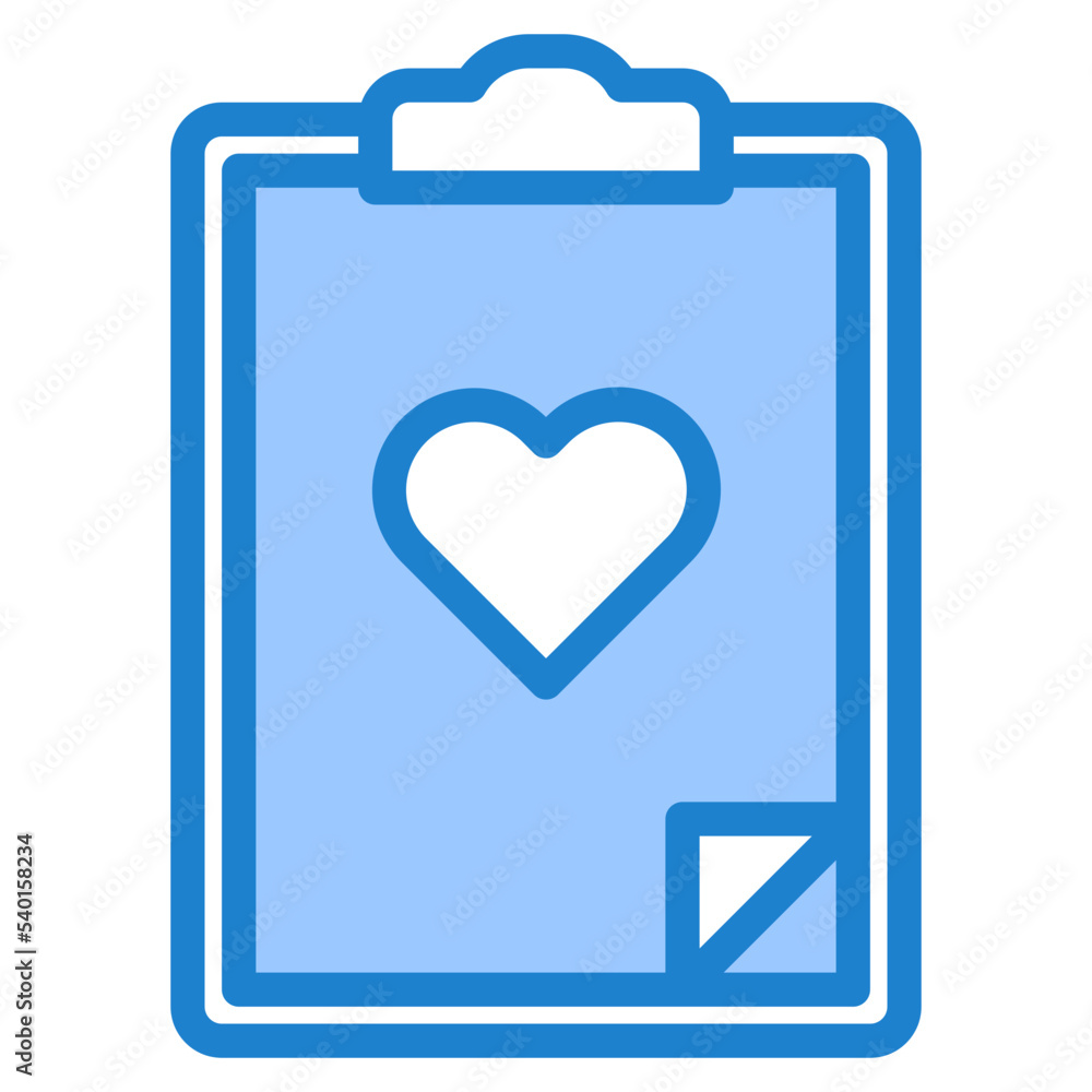 Medical history blue style icon Medical history blue style icon