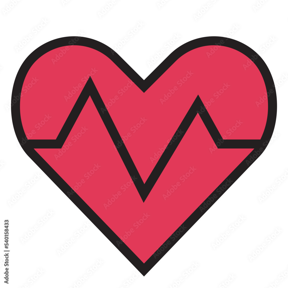Heart rate color line style icon Heart rate color line style icon