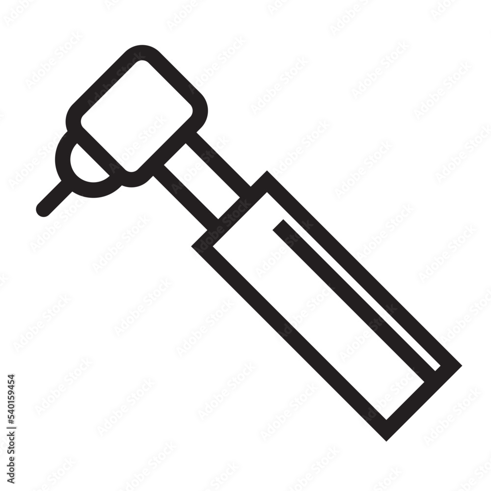 Dentail drill outline style icon Dentail drill outline style icon