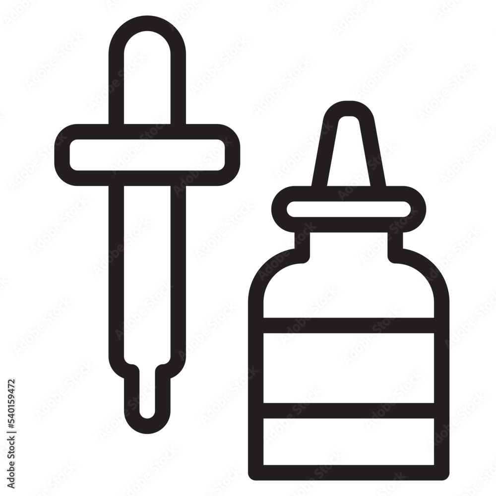Eye dropper outline style icon Eye dropper outline style icon