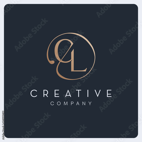 Signature CL logo design, creative initial letter logo for business and company.