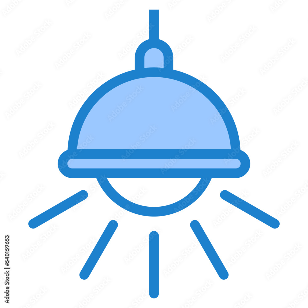 Obraz premium Lamp blue style icon