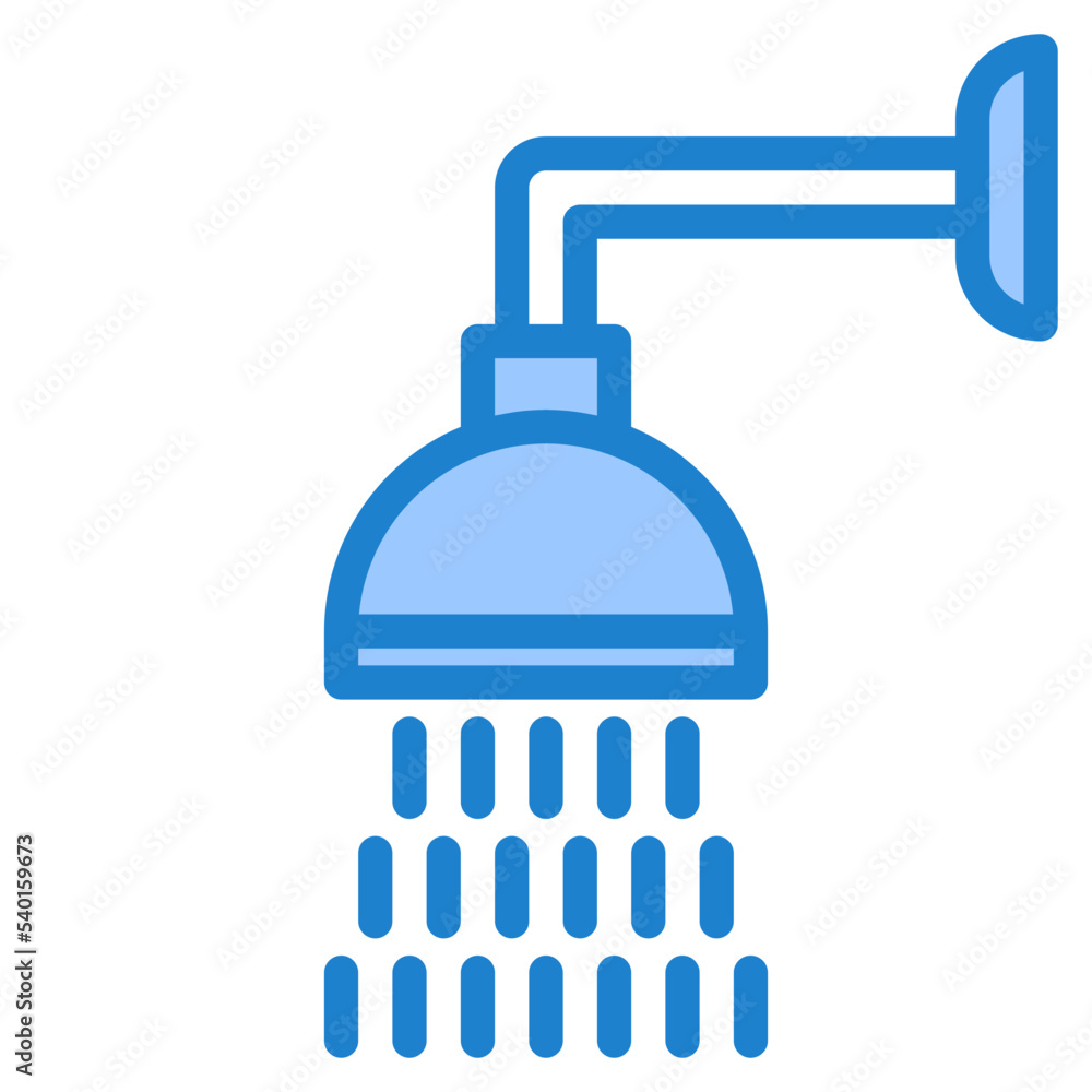 Obraz premium Shower blue style icon