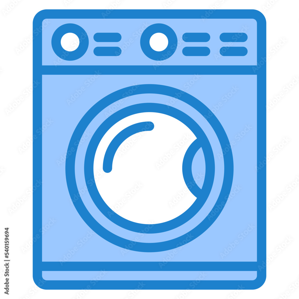 Washing machine blue style icon Washing machine blue style icon