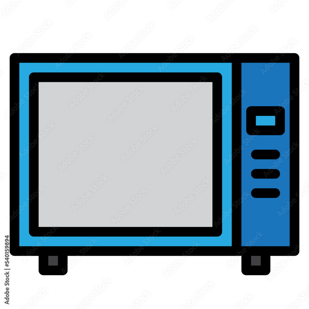 Microwave oven color line style icon Microwave oven color line style icon