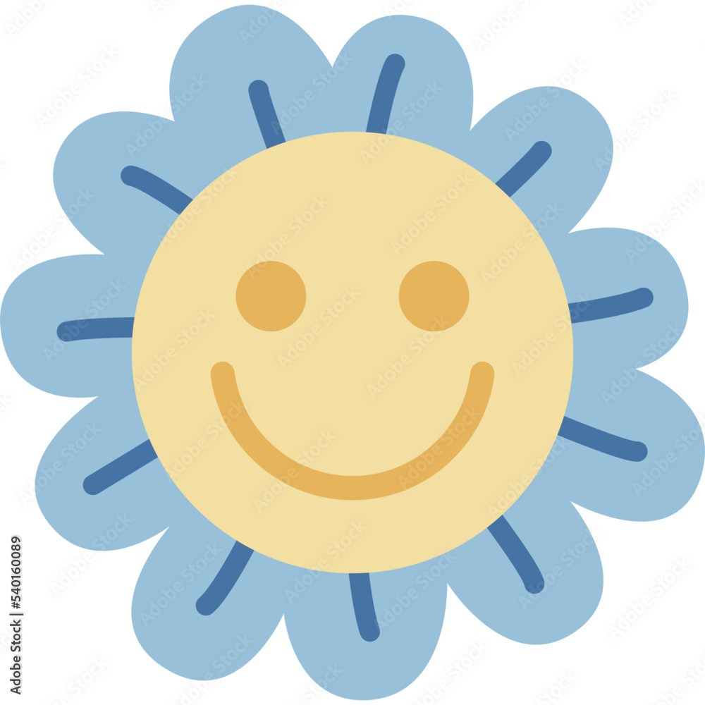 smiley flower in the garden, happy face smiley flower in the garden, happy face
