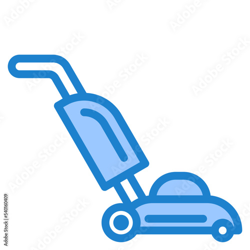 Vacuum cleaner blue style icon