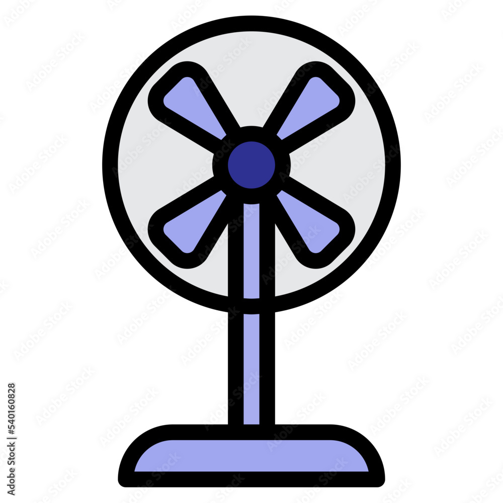 Obraz premium Fan color line style icon