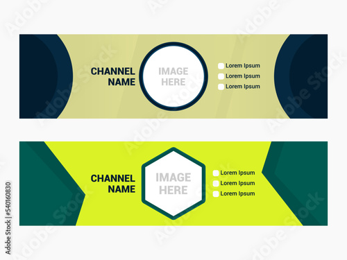 Youtube banner template Vectors & Illustrations for channels youtube.