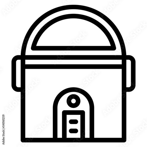 Electric fryer outline style icon
