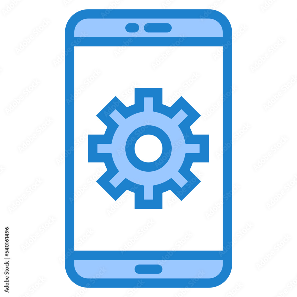 Setting blue style icon Setting blue style icon