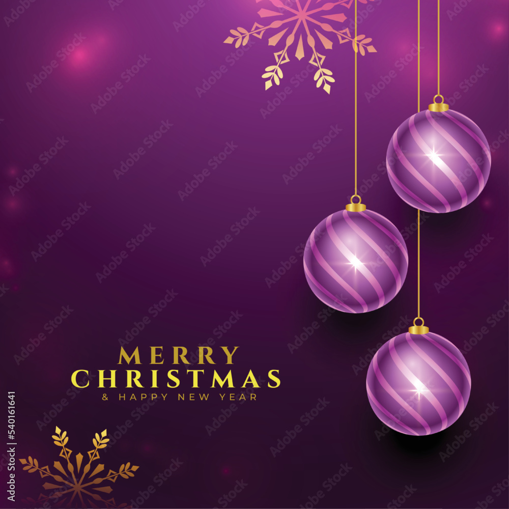 merry christmas purple background with xmas element design merry christmas purple background with xmas element design
