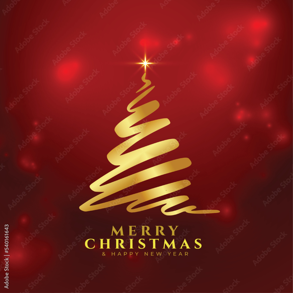 premium christmas tree red background with golden text premium christmas tree red background with golden text