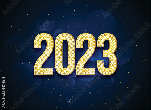 2023 golden sparkle text for new year festival background
