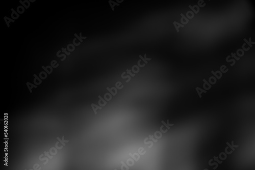 Dark black and gray blurred gradient and leaf shadow background has a little abstract light.