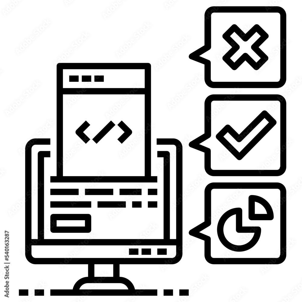 Icon Check With Style Outline Icon Check With Style Outline