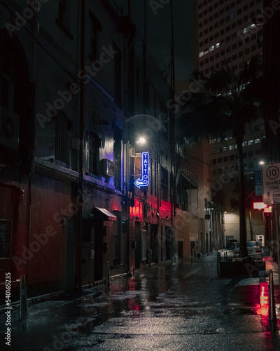 Photography night city street