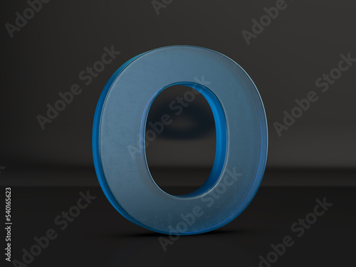 Glass letter O