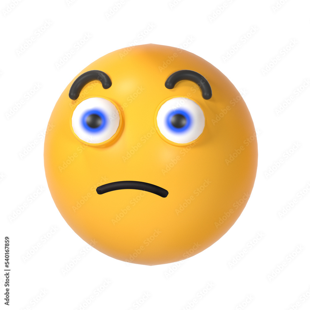 Fototapeta premium dizzy is silent emoji