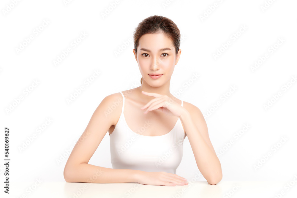 Beautiful young asian woman with clean fresh skin on white background, Face care, Facial treatment, Cosmetology, beauty and spa, Asian women portrait. Beautiful young asian woman with clean fresh skin on white background, Face care, Facial treatment, Cosmetology, beauty and spa, Asian women portrait.