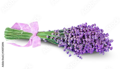 Bouquet of Lavender flowers isolated on white background