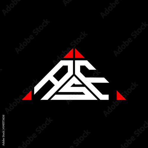 ASF letter logo creative design with vector graphic, ASF simple and modern logo in triangle shape. photo