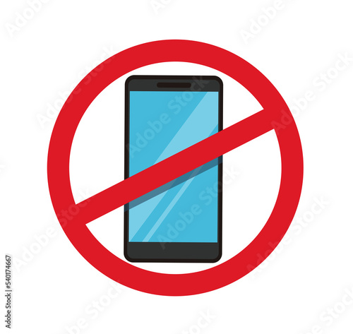 phone ban sign. prohibition icon vector illustration 