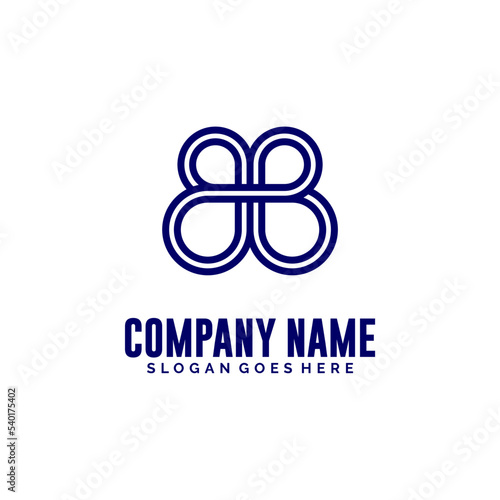 Modern initial BB logo letter simple and creative design concept