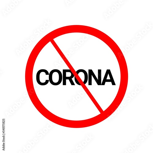 No corona sign icon 