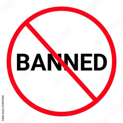 No banned sign icon