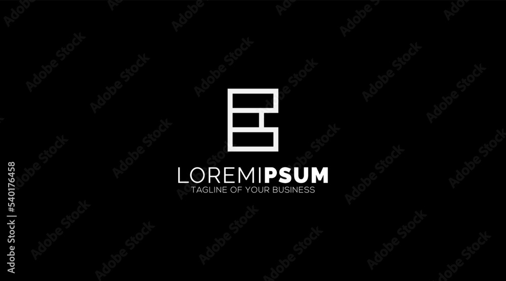 E Letter Monogram Logo Minimalist Design E Letter Monogram Logo Minimalist Design