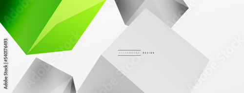 3d cubes vector abstract background. Composition of 3d square shaped basic geometric elements. Trendy techno business template for wallpaper, banner, background or landing