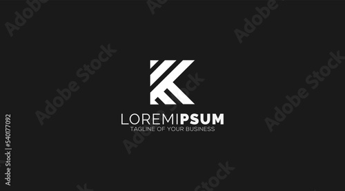 Abstract Letter K Logo Design. Flat Vector Logo Design Template Element