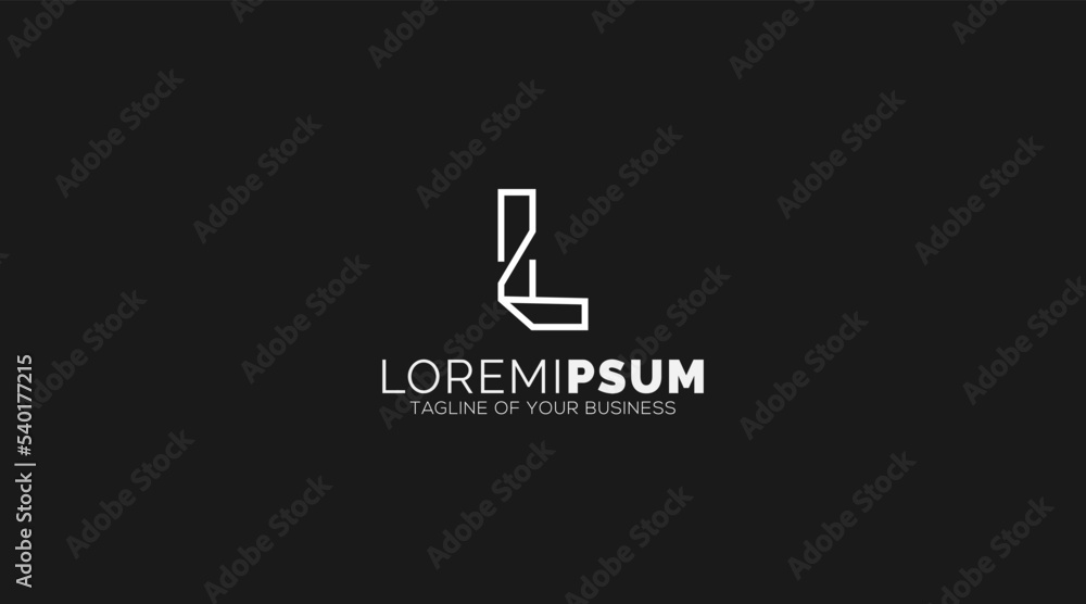 Abstract L logo letter icon sign company logotype vector design