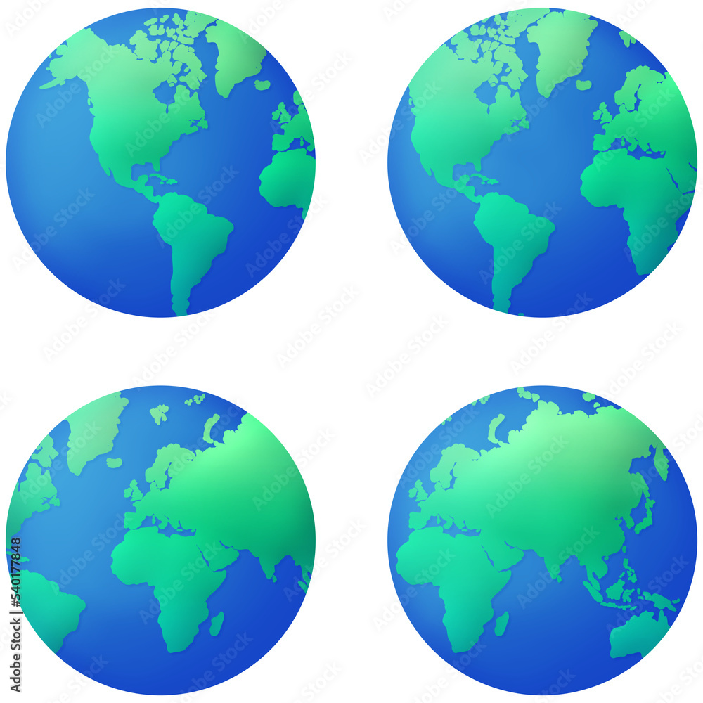 Globo del planeta tierra verde Globo del planeta tierra verde