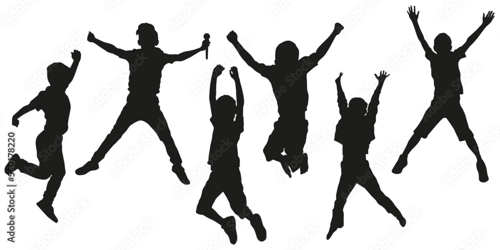 People Silhouette Kids 4