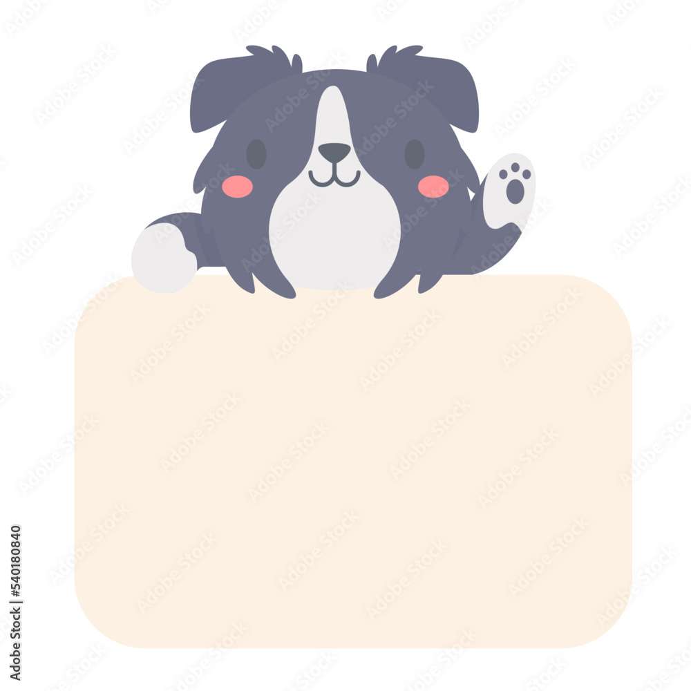 cartoon pet text frame cute dogs and cats for kids Stock ベクター | Adobe Stock