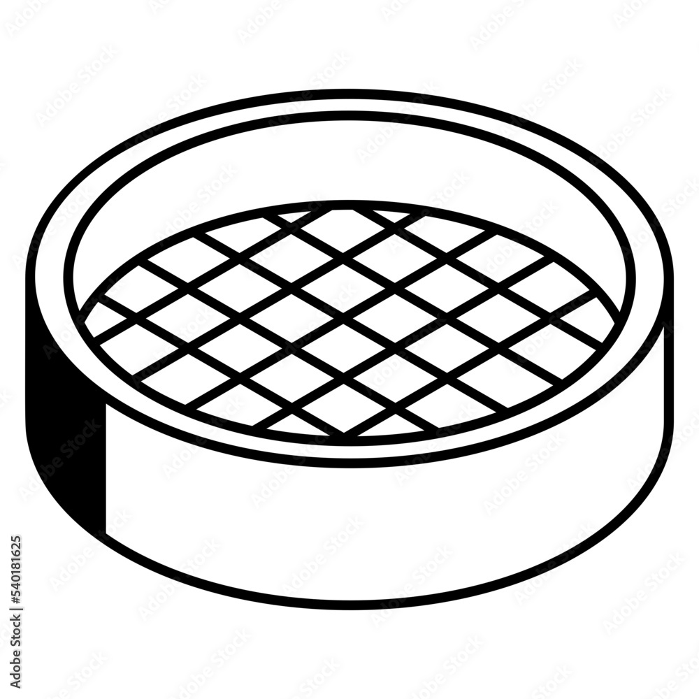 Download outline isometric icon of baking tray Download outline isometric icon of baking tray