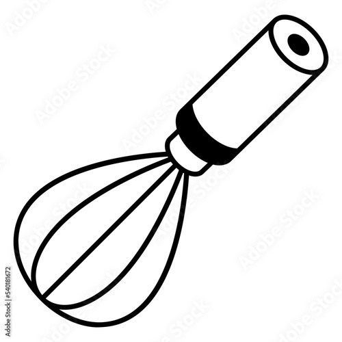 An outline isometric icon of whisker  