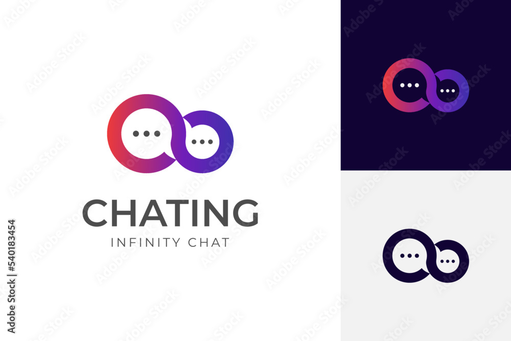 line infinity chat Speech bubble icon Logo design. Infinity conversation logo endless chat symbol suitable for Dialogue, discussion and talk vector icon line infinity chat Speech bubble icon Logo design. Infinity conversation logo endless chat symbol suitable for Dialogue, discussion and talk vector icon
