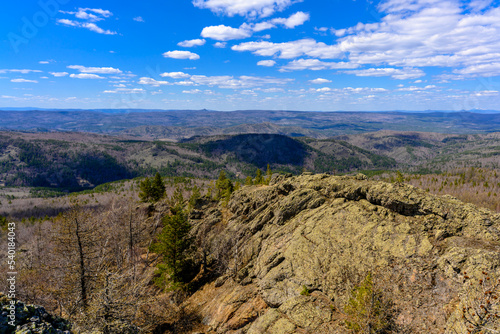South Ural Mountains with a unique landscape, vegetation and diversity of nature in spring. © Evgeniy